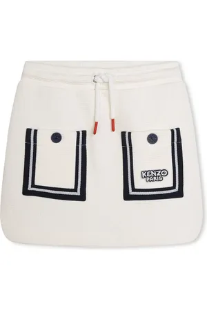 Kenzo Logo-appliqué cotton miniskirt