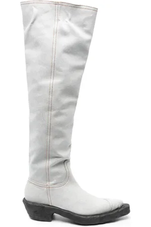 Gray knee high on sale boots