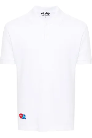 Comme des Garçons X the Artist Invader pixelated-appliqué polo shirt