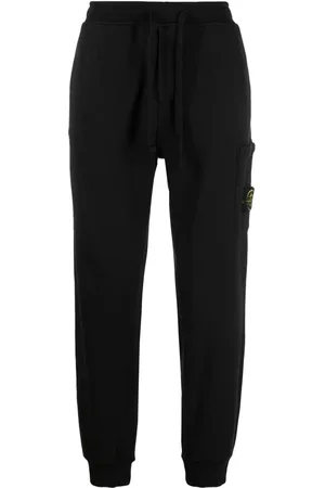 Stone Island Compass-appliqu?? cotton track pants