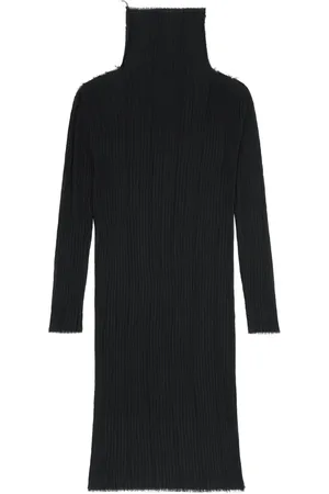 Maison Margiela Long sleeves plissé midi dress