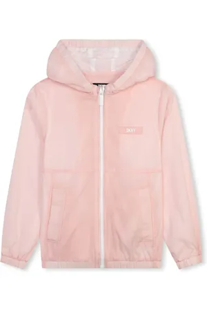 DKNY Logo-appliqué hooded jacket