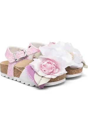 MONNALISA Floral-appliqu?? sandals