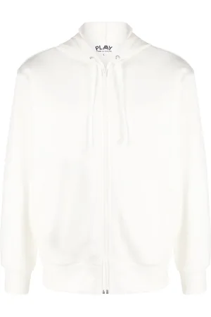 Comme des Garçons X the Artist Invader pixelated-appliqu?? hoodie