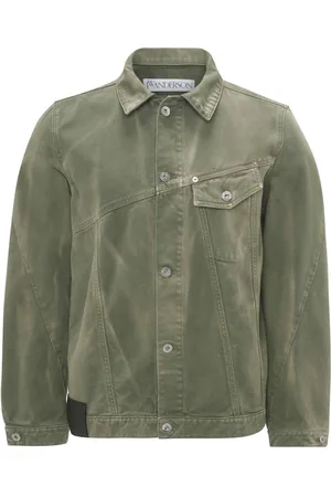 Green jean hot sale jacket mens