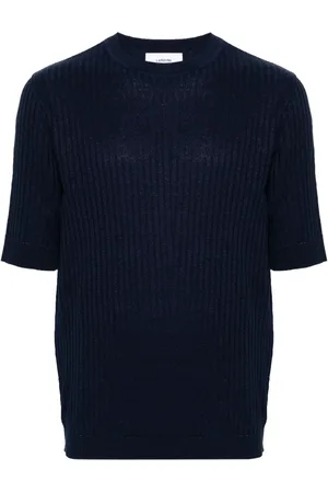 LARDINI Ribbed short-sleeve T-shirt