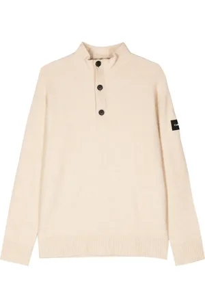 Calvin Klein Logo-appliqu?? brushed jumper