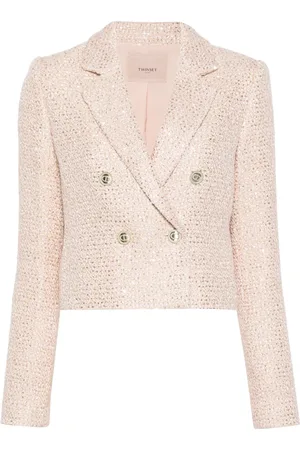 Twin-Set Double-breasted boucl?? blazer