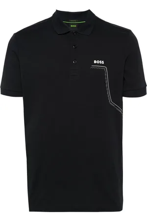 HUGO BOSS Logo-appliqué cotton polo shirt