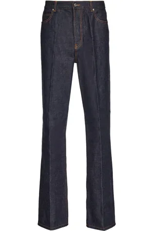 Salvatore Ferragamo Logo-appliqu?? contrast-stitching straight-leg jeans