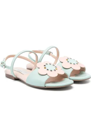 Stella McCartney Floral-appliqu?? faux-leather sandals