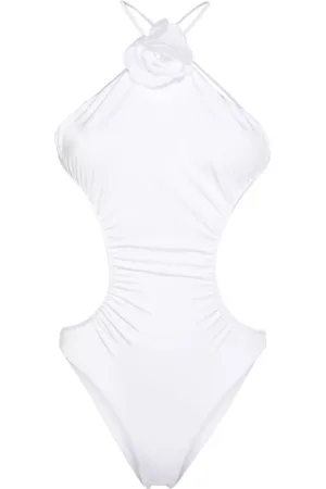 Serafini Floral-appliqué swimsuit