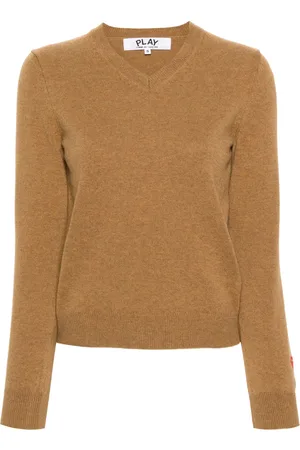 Comme des Garçons Heart logo-appliqué wool jumper