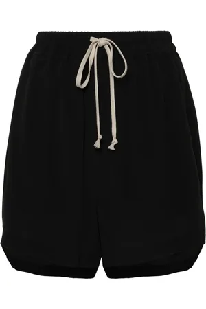 Rick Owens Drawstring-waist crepe shorts