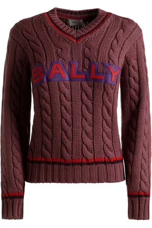 Bally Logo-appliqué merino wool jumper