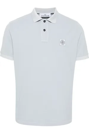 Stone Island Compass-appliqué cotton polo shirt