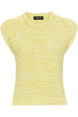 Fabiana Filippi Crochet-knit m??lange-effect vest