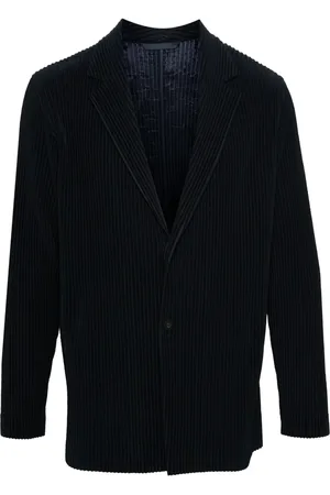 Issey Miyake Single-breasted plissé blazer