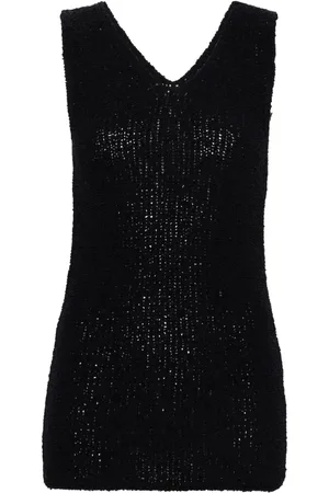 Fabiana Filippi V-neck bouclé tank top