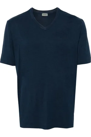 Hanro V-neck mélange-effect T-shirt
