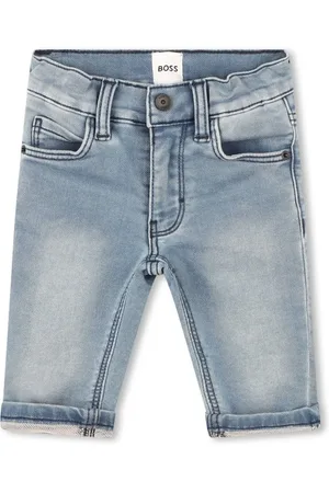 HUGO BOSS Logo-appliqué straight-leg jeans