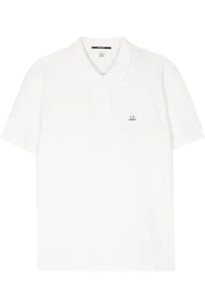 C.P. Company Logo-patch piqué polo shirt