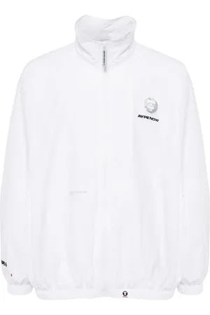 A Bathing Ape Logo-appliqué zip-up jacket
