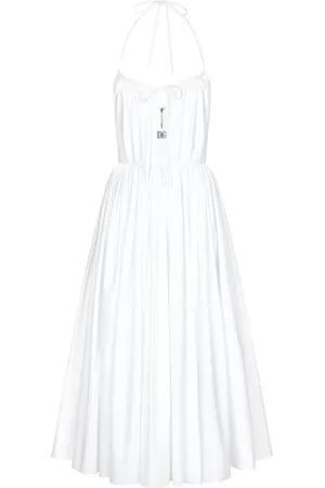 Millie Halterneck Dress - White - Petal & Pup