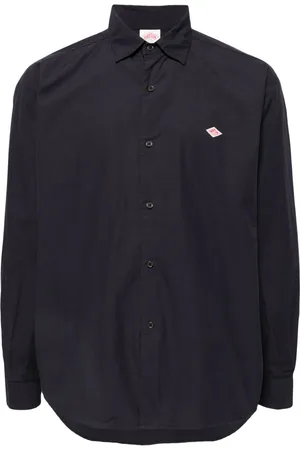 DANTON Logo-appliqué cotton shirt