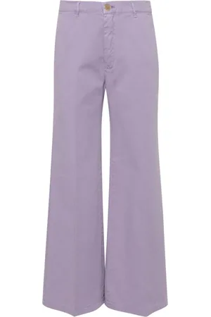 Galvan London high-waist flare-leg trousers - Purple