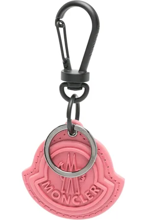 Moncler 3D logo-appliqué leather keyring