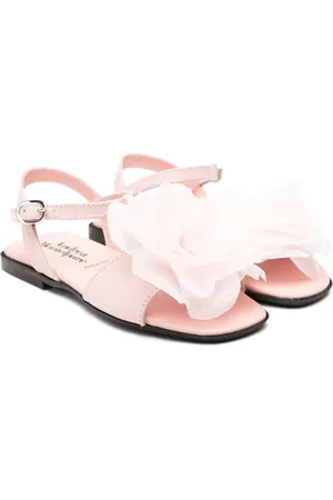 ANDREA MONTELPARE Floral-appliqué leather sandals