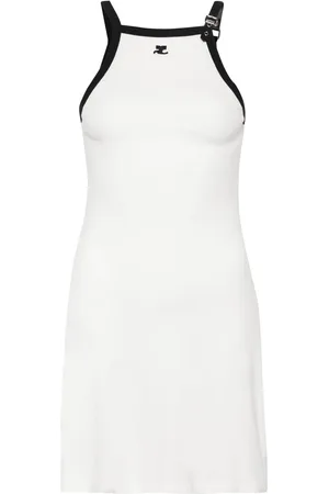 Courrèges Logo-appliqué mini dress