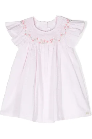 Tartine Et Chocolat Floral-appliqu?? seersucker dress