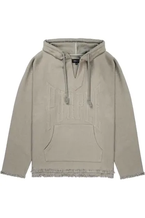 Purple Brand Logo-appliqué cotton hoodie