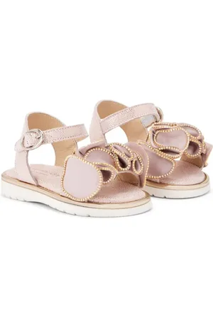 Babywalker Appliqué-detail leather sandals