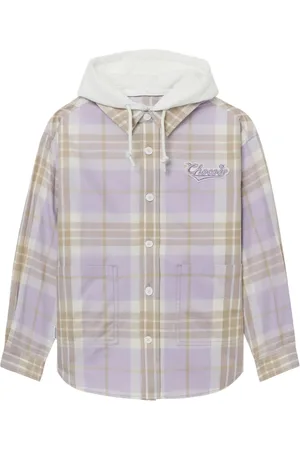 Chocoolate Logo-appliqu?? plaid jacket