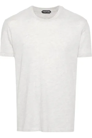 Tom Ford Logo-embroidered mélange T-shirt