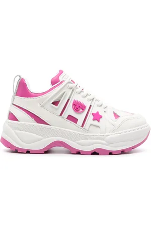 Chiara Ferragni Logo-appliqu?? leather sneakers