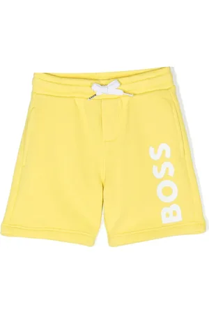 BOSS - Cotton shorts with stripes and logo