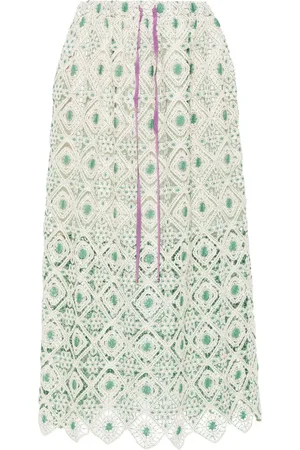 La DoubleJ Macram?? midi skirt