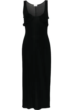 MAGDA BUTRYM Floral-appliqu?? midi dress