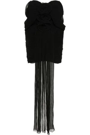 MAGDA BUTRYM Off-shoulder plissé mini dress