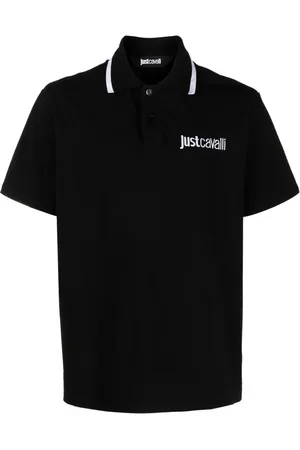 Roberto Cavalli Logo-embroidered piqué polo shirt