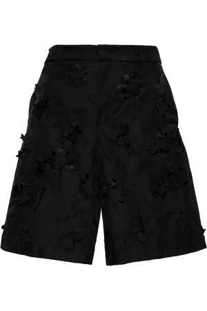 JNBY Floral-appliqué knee-length shorts