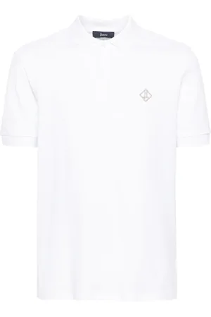 HERNO Logo-embroidered piqué polo shirt