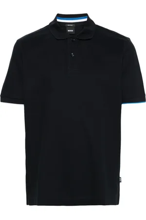 HUGO BOSS Piqué-weave cotton polo shirt