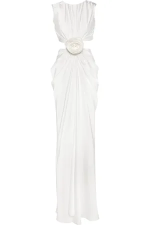 Ana Radu Floral-appliqu?? maxi dress
