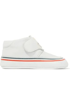 Moncler Logo-appliqu?? leather pre-walkers