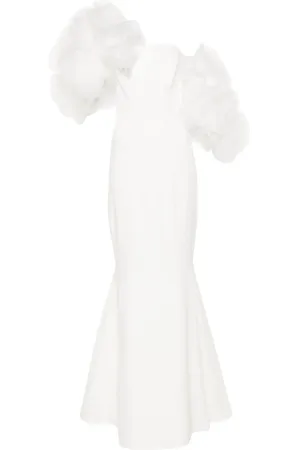 Ana Radu Floral-appliqué mermaid dress